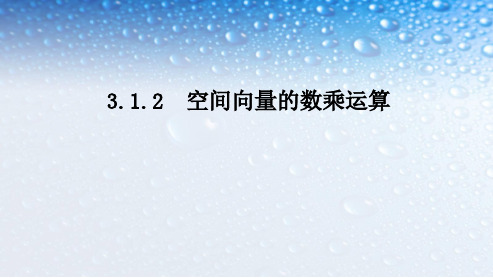 人教版高中数学选修3.1.2空间向量的数乘运算 (2)ppt课件