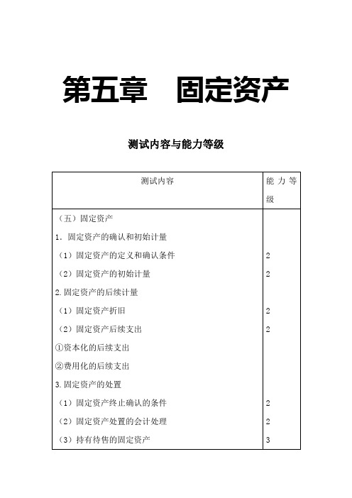 注会会计·习题讲解=第五章-固定资产教学内容