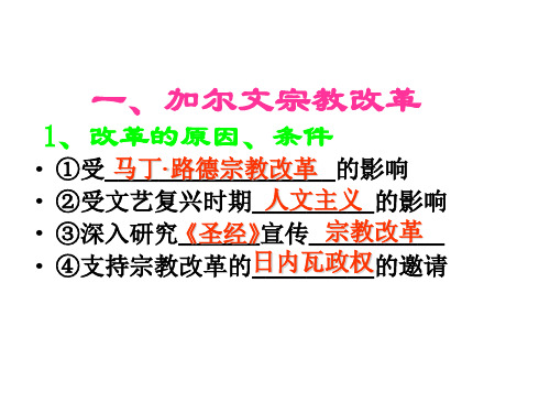 高二历史欧洲宗教改革(1)(201911整理)