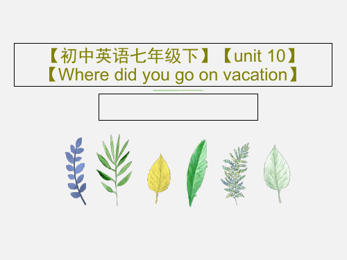 【初中英语七年级下】【unit 10】【Where did you go on vacation】3