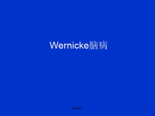 Wernicke脑病的MRI表现  ppt课件