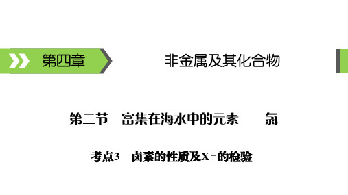 2021届高考化学一轮总复习卤素的性质及X-的检验课件(26张)