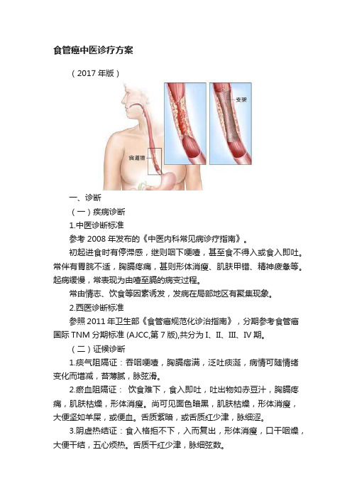 食管癌中医诊疗方案