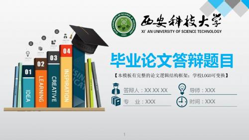 西安科技大学 答辩模版毕业设计学术报告开题报告通用动态PPT模板