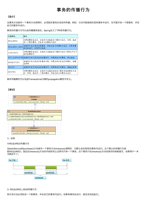 事务的传播行为