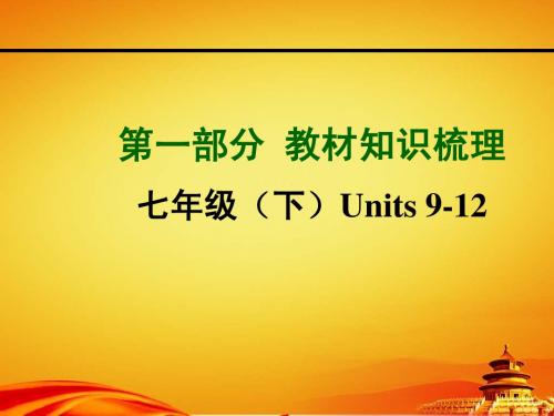 2015年山西中考英语知识梳理 七年级下册untis9-12