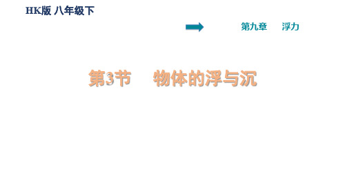 沪科版八年级物理下册 第九章浮力9.3   物体的浮与沉  习题课件