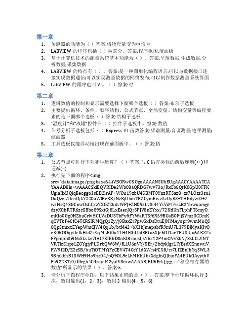 智慧树答案虚拟仪器技术知到课后答案章节测试2022年