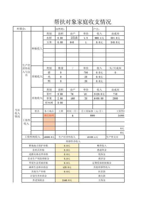 收入测算表范本(建档立卡贫困户家庭收支情况表) (11)