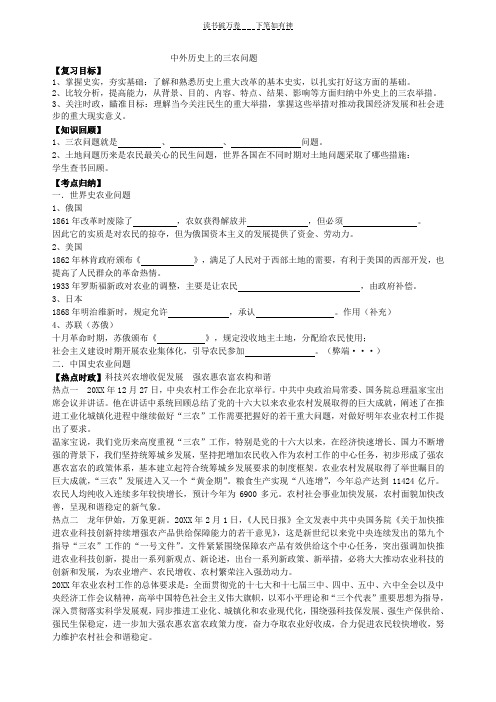 中外历史上的三农问题