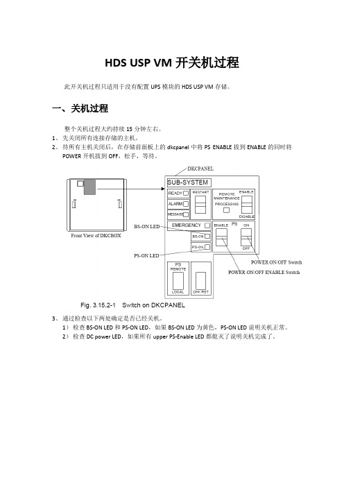 HDS USP VM开关机过程