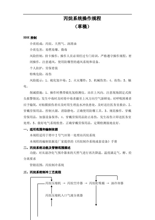 丙烷系统操作规程