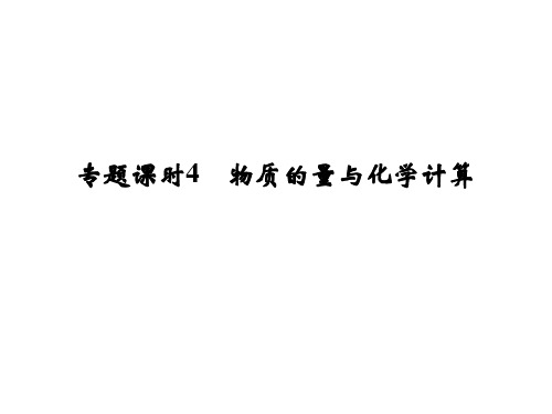 2018届高考化学一轮复习课件：专题1+专题课时4+物质的量与化学计算