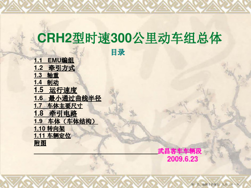 CRH2型时速300公里动车组总体介绍