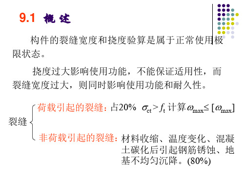 第九章-钢筋混凝土构件的变形与裂缝验算共32页