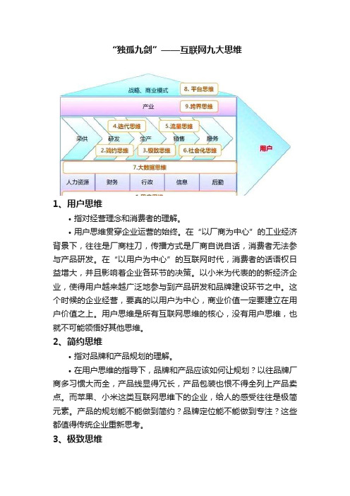 “独孤九剑”——互联网九大思维