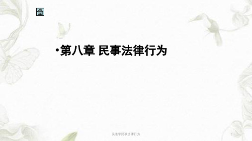 民法学民事法律行为ppt课件