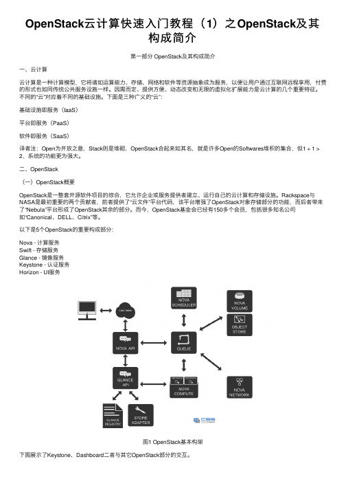 OpenStack云计算快速入门教程（1）之OpenStack及其构成简介