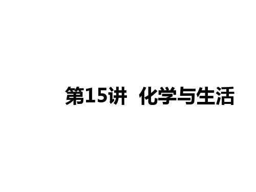 中考化学模块复习 模块四 化学与社会发展 第15讲 化学与生活