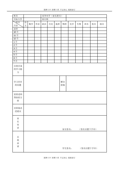 学生成绩分析表