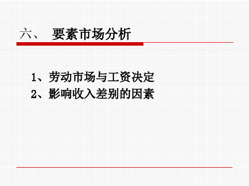 经济学原理课件-六要素市场分析