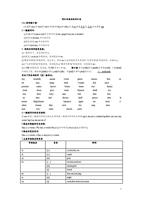 英语入门语法学习(附基础词汇)