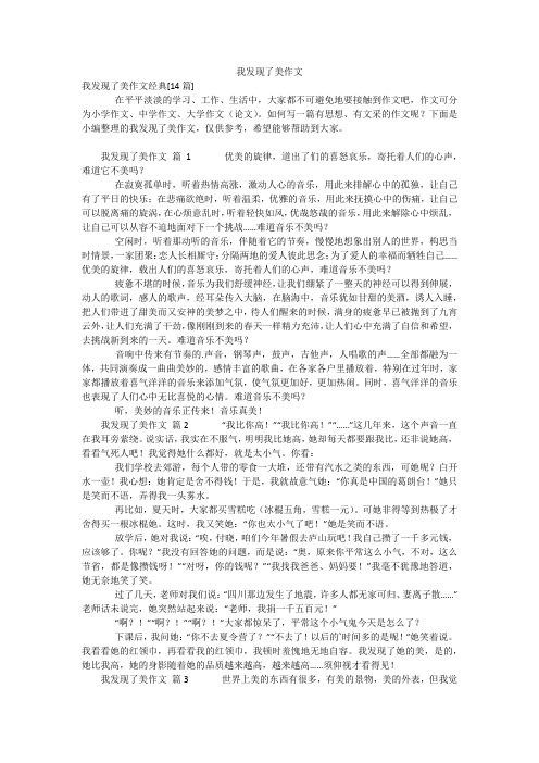 我发现了美作文_1