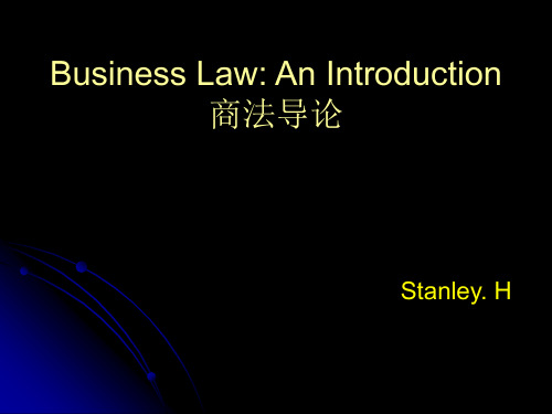 Business Law - An Introduction 2012-10-19