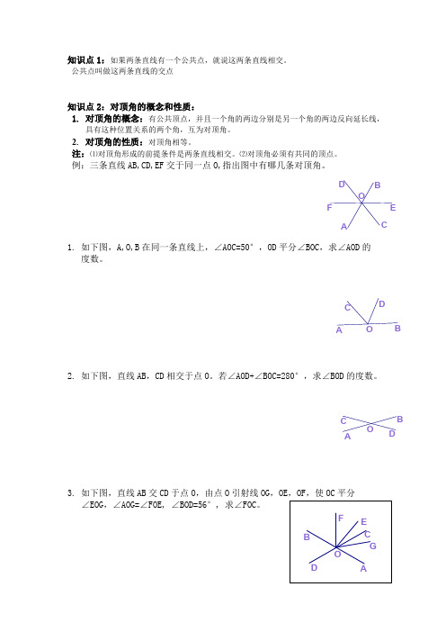 直线的相交知识