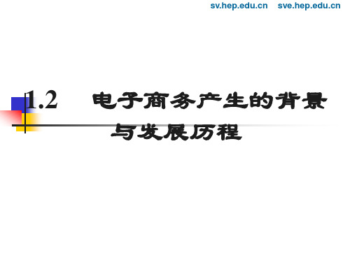 电子商务产生的背景与发展历程