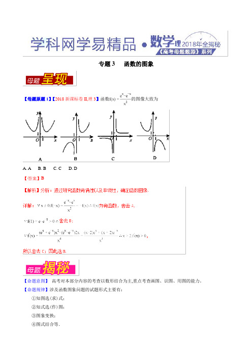 专题03 函数的图象-2018年高考数学(理)母题题源系列(全国2专版) Word版含解析