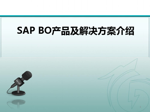 SAP BO产品及解决方案介绍