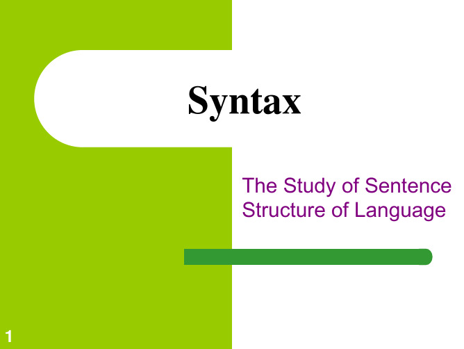 Lecture 7 Syntax