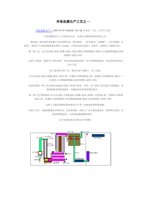 冷冻鱼糜生产工艺之一