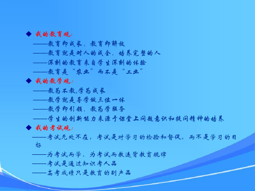 昌乐二中赵丰平课件：《高效课堂——素质教育的突破》