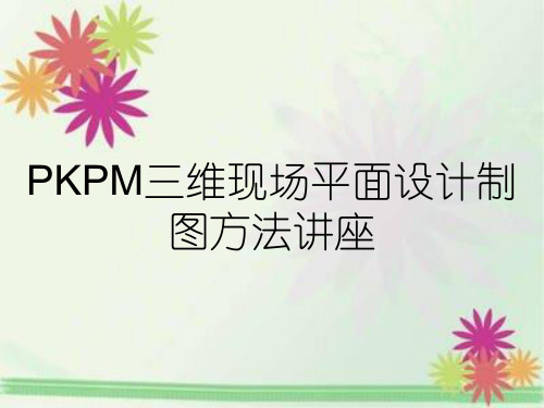 PKPM三维现场平面设计制图方法讲座