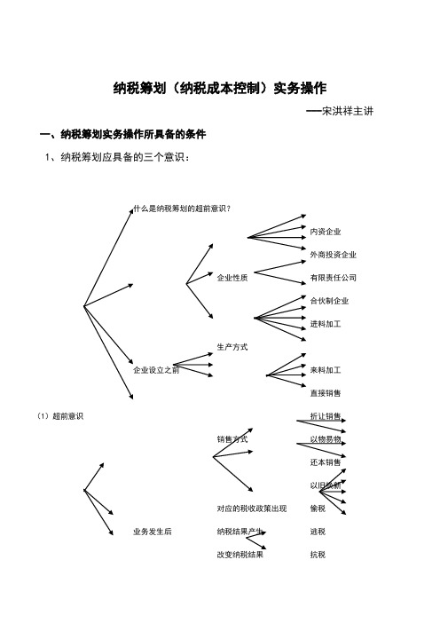 纳税筹划实务操作(doc 28页)