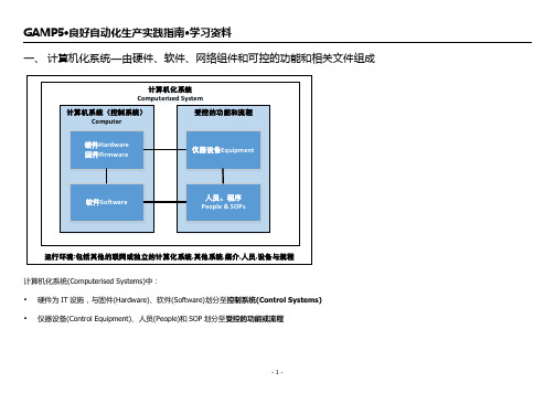 个人整理_GAMP5 在仪器上的分类