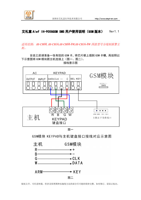 艾礼富Alef IH-900GGSM SMS使用说明书