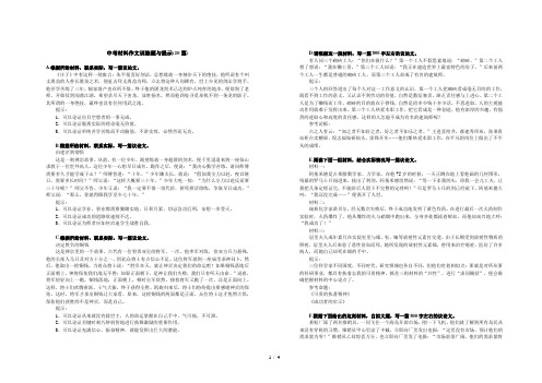 中考材料作文训练题与提示(20篇)