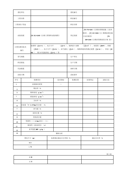 细集料试验检测报告