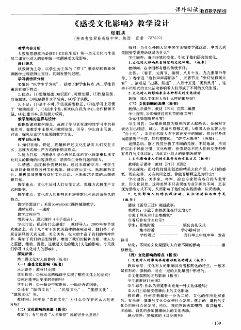 《感受文化影响》教学设计