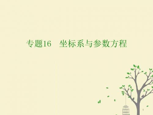 18版高考数学大一轮复习专题16坐标系与参数方程课件理