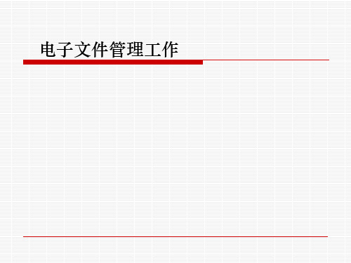 电子文件管理工作ppt课件