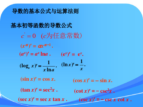 高等数学导数公式大全