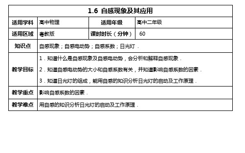 1.6 自感现象及其应用