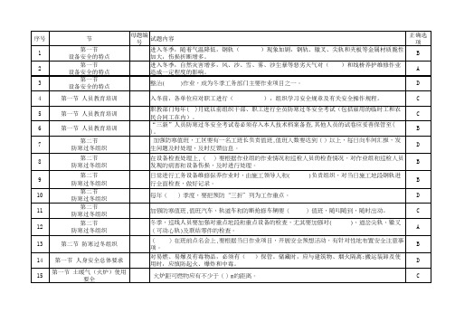 2013年防寒过冬复习资料  2013.9.18