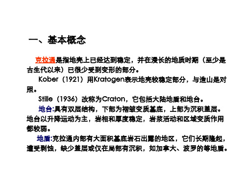 克拉通盆地基本概念及克拉通盆地构造环境资料