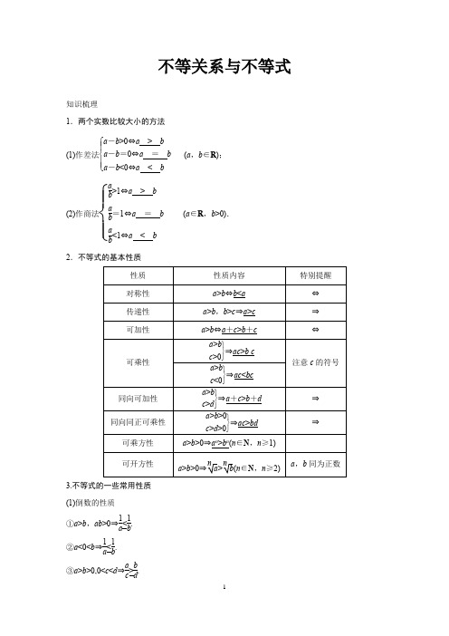 高考数学第一轮不等式复习资料