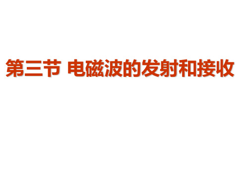 人教版高二物理选修3-4 14.3电磁波的发射和接收 PPT(22张)优质课件